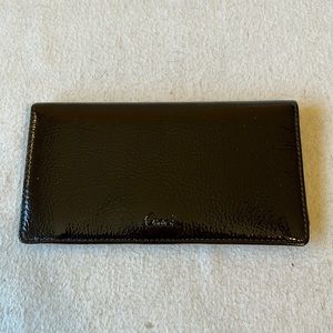 Coach Ashley Patent Leather Tri-fold Checkbook Wallet